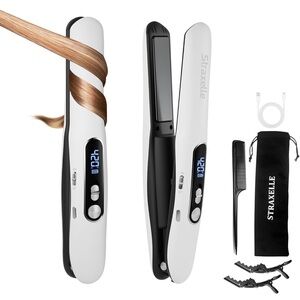 Straxelle Cordless White Hair Straightener with Accessories New in box